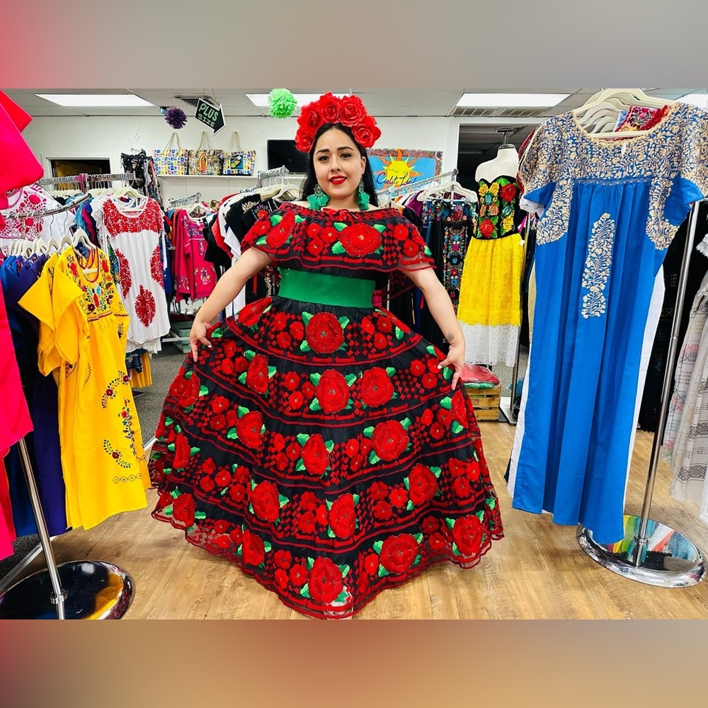 Mexican Chiapaneca Red Dress